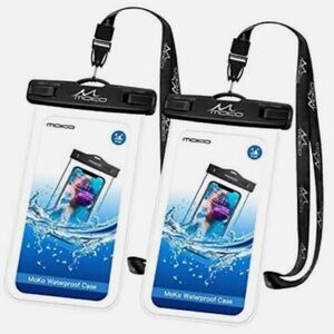 NEW MoKo Underwater Waterproof Black Phone Pouch / Dry Bag 2 Pack